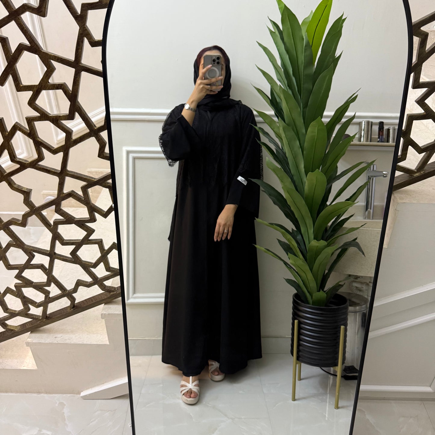 Dantel with black nada fabric