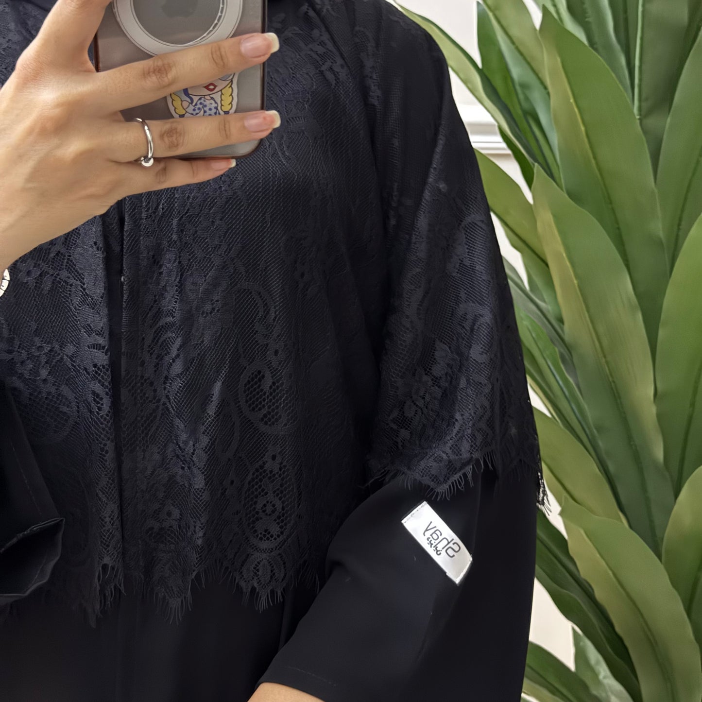 Dantel with black nada fabric