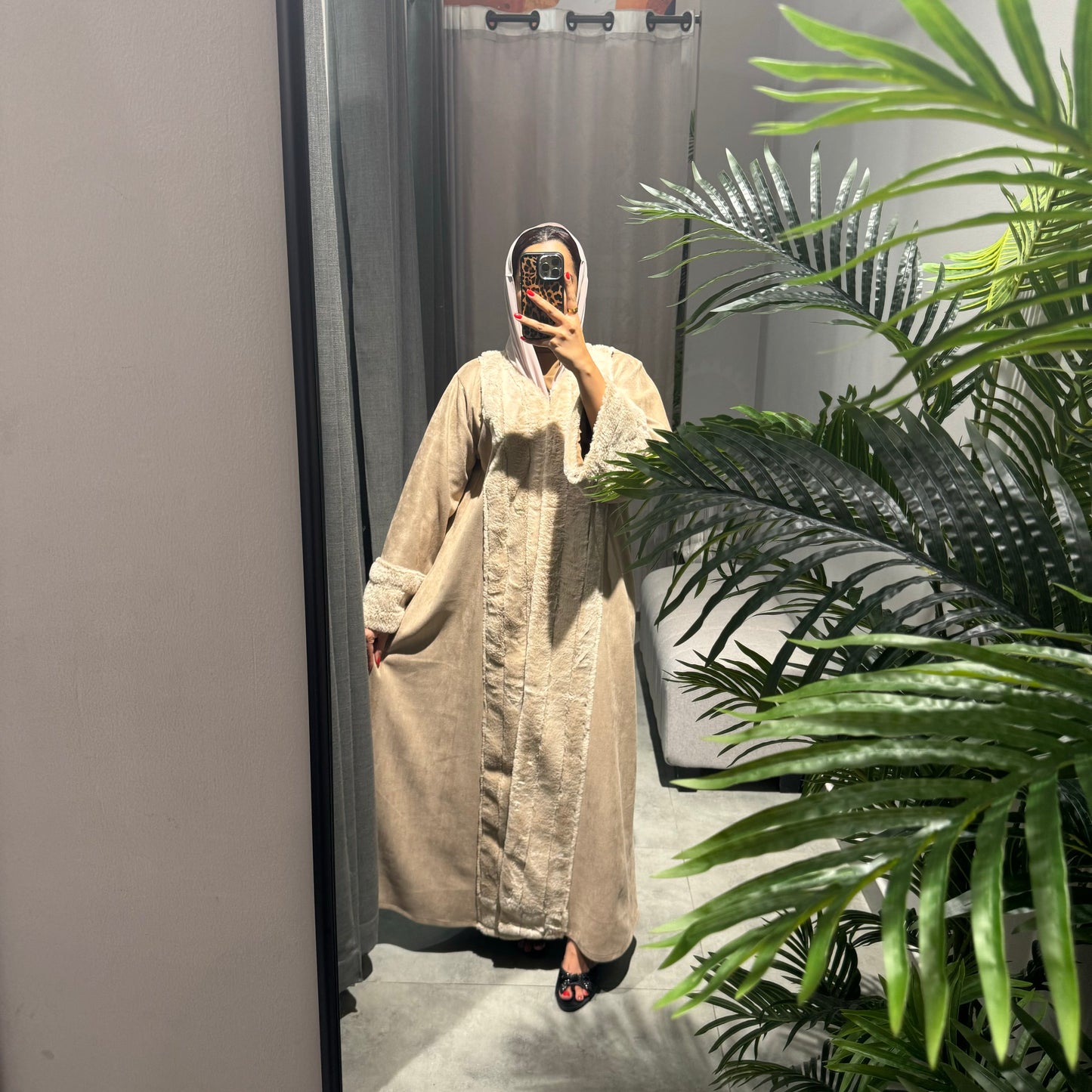 Suede and wool Abaya - Piege
