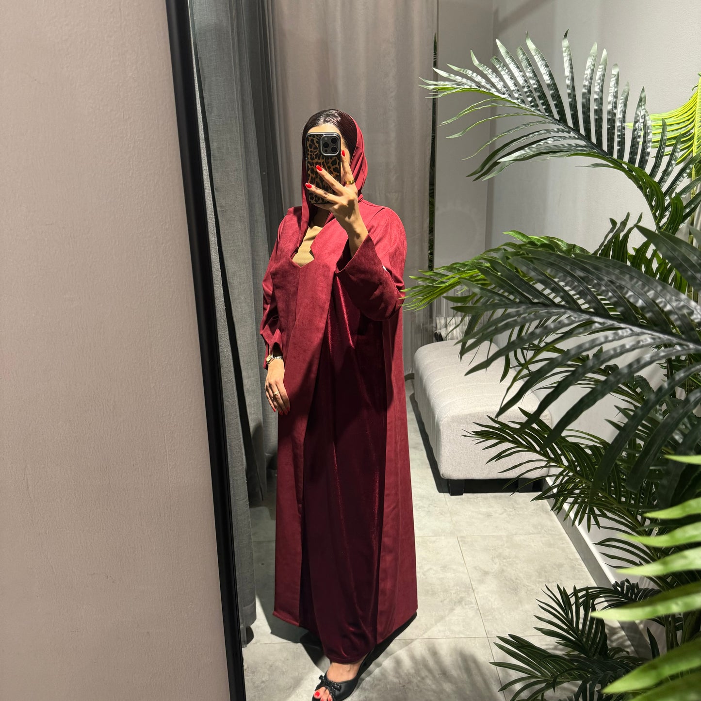 Velvet in Maroon