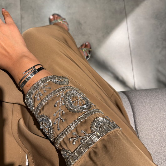 Beads in sleeves with Paige color