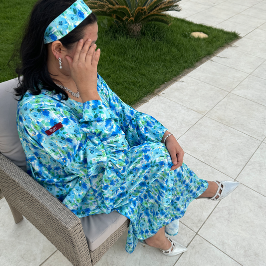 Dress with Blue flowers