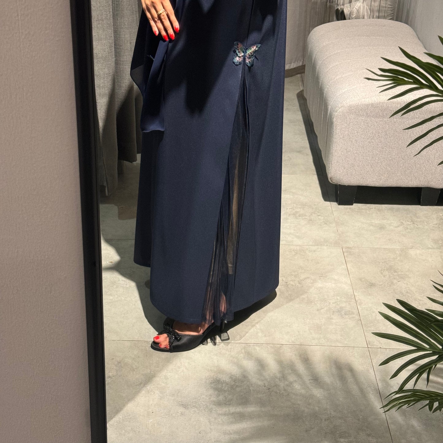 Butterfly with toor in crepe fabric