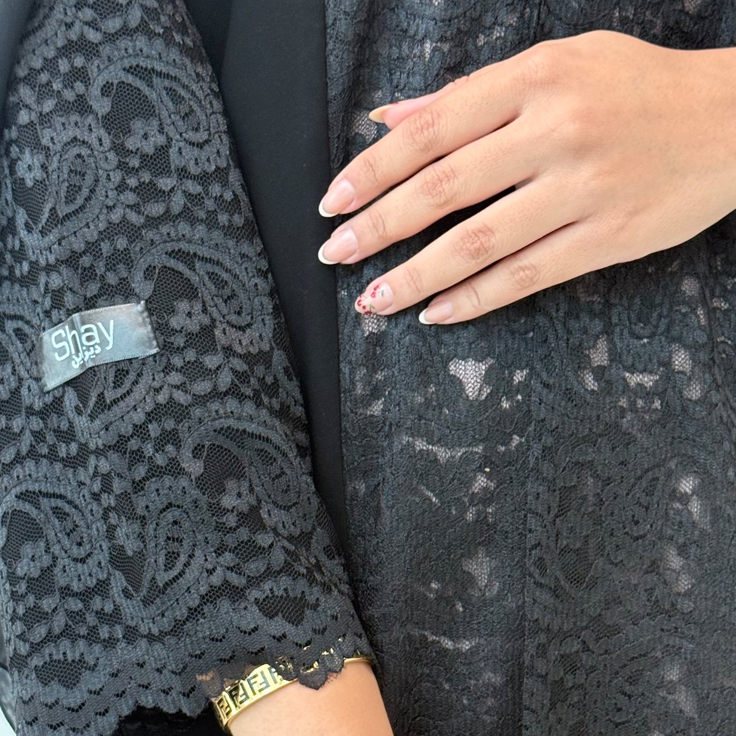 Abaya with Black dantel