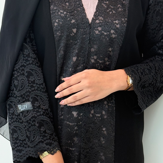 Abaya with Black dantel