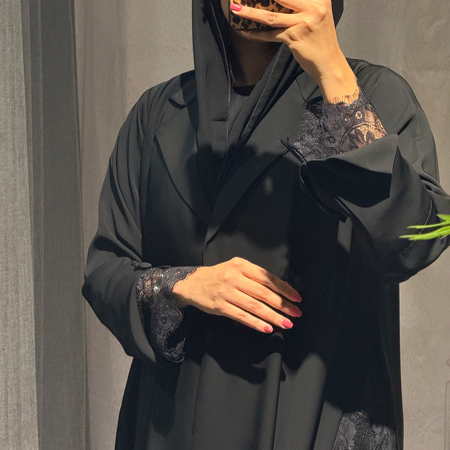 Dantel with black nada fabric