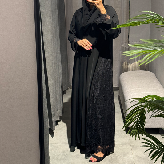 Dantel with black nada fabric