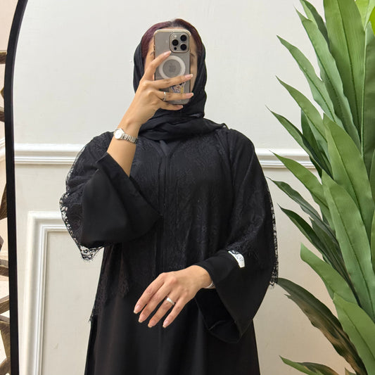 Dantel with black nada fabric