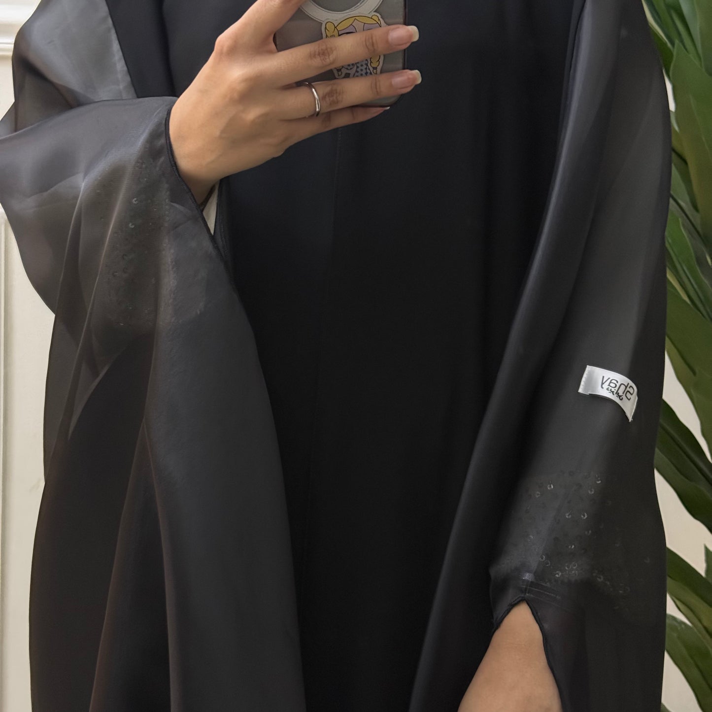Luxury organza abaya for special occasion