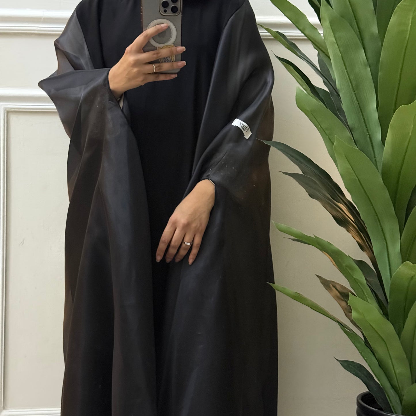 Luxury organza abaya for special occasion