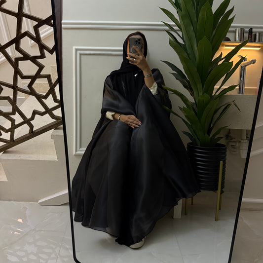 Luxury organza abaya for special occasion