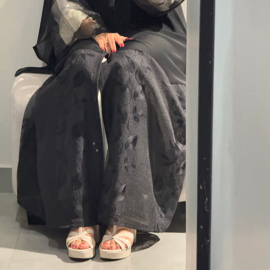 Flowered Organza with black nada fabric