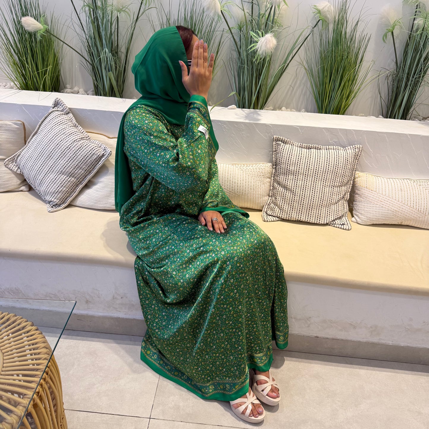 Indian Green Style Abaya