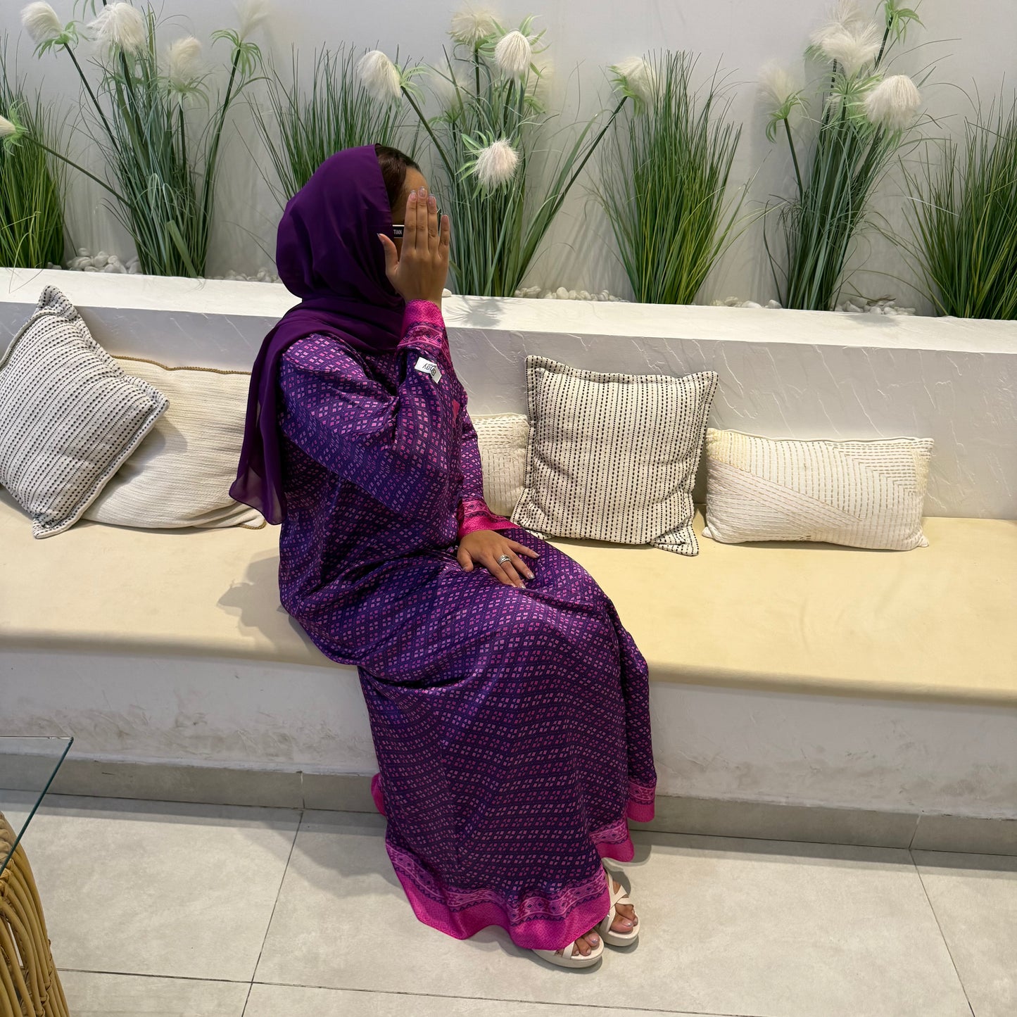 Indian Purple Style Abaya
