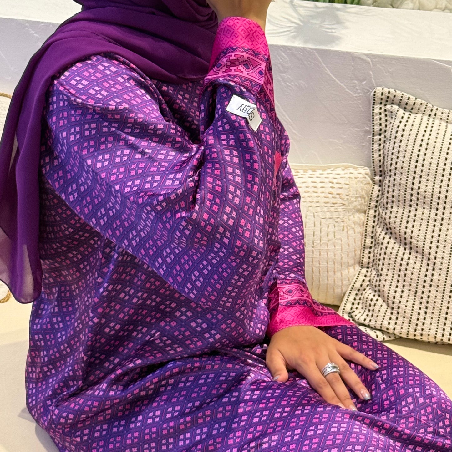 Indian Purple Style Abaya
