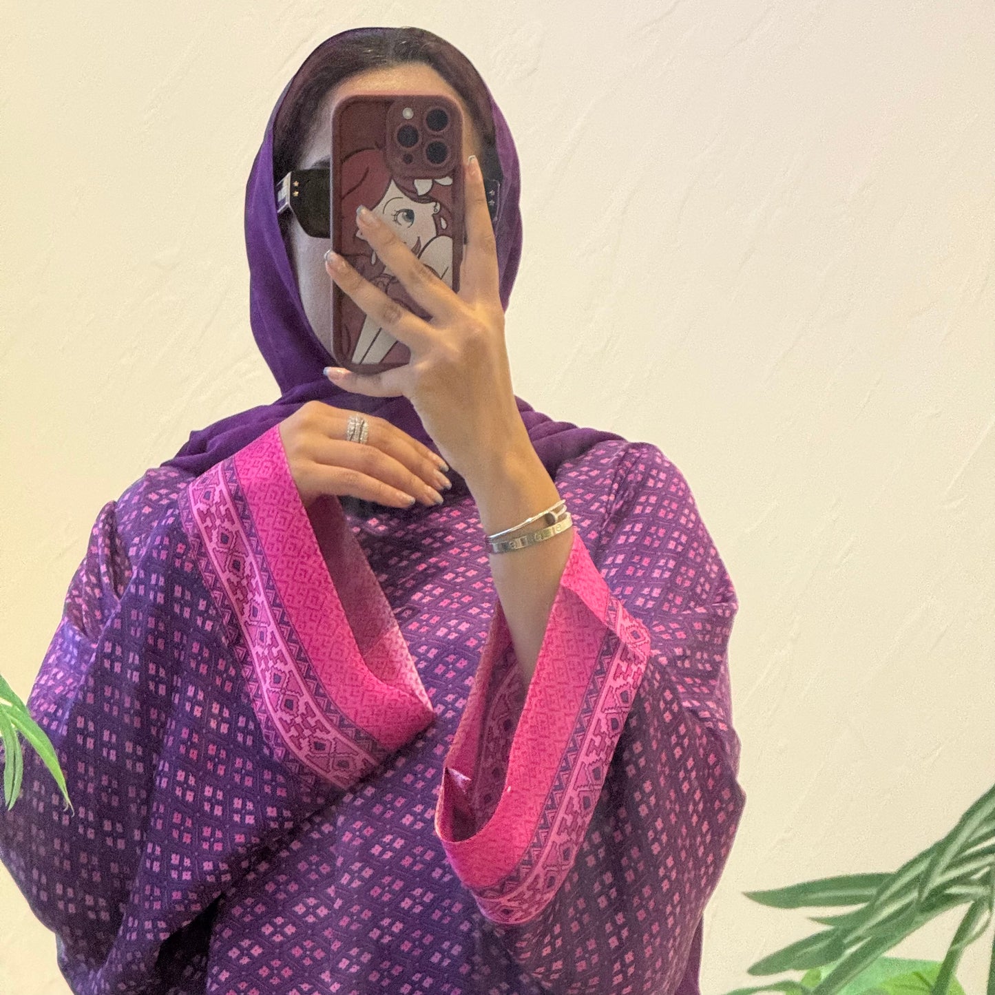 Indian Purple Style Abaya