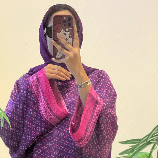 Indian Purple Style Abaya