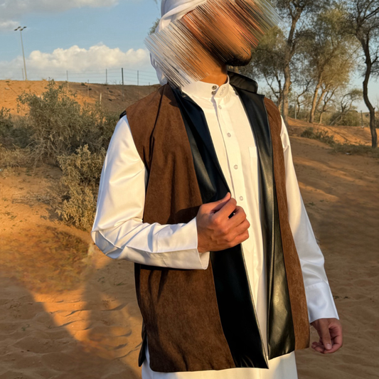 Suede and leather jacket - Men