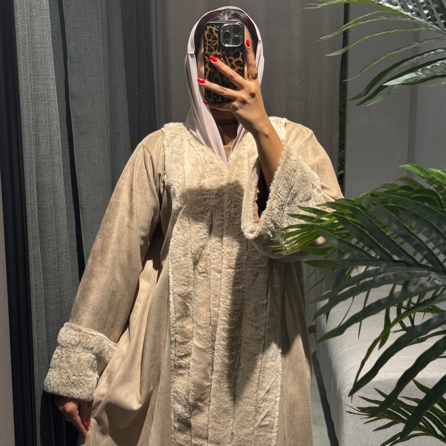 Suede and wool Abaya - Piege