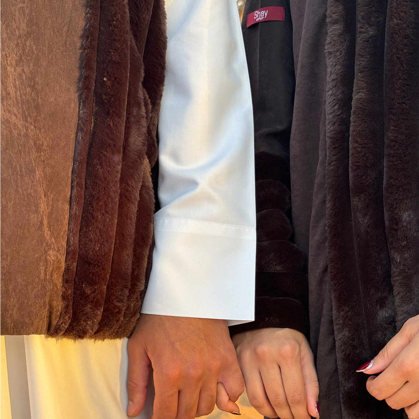 Suede and wool Jacket in brown - Men