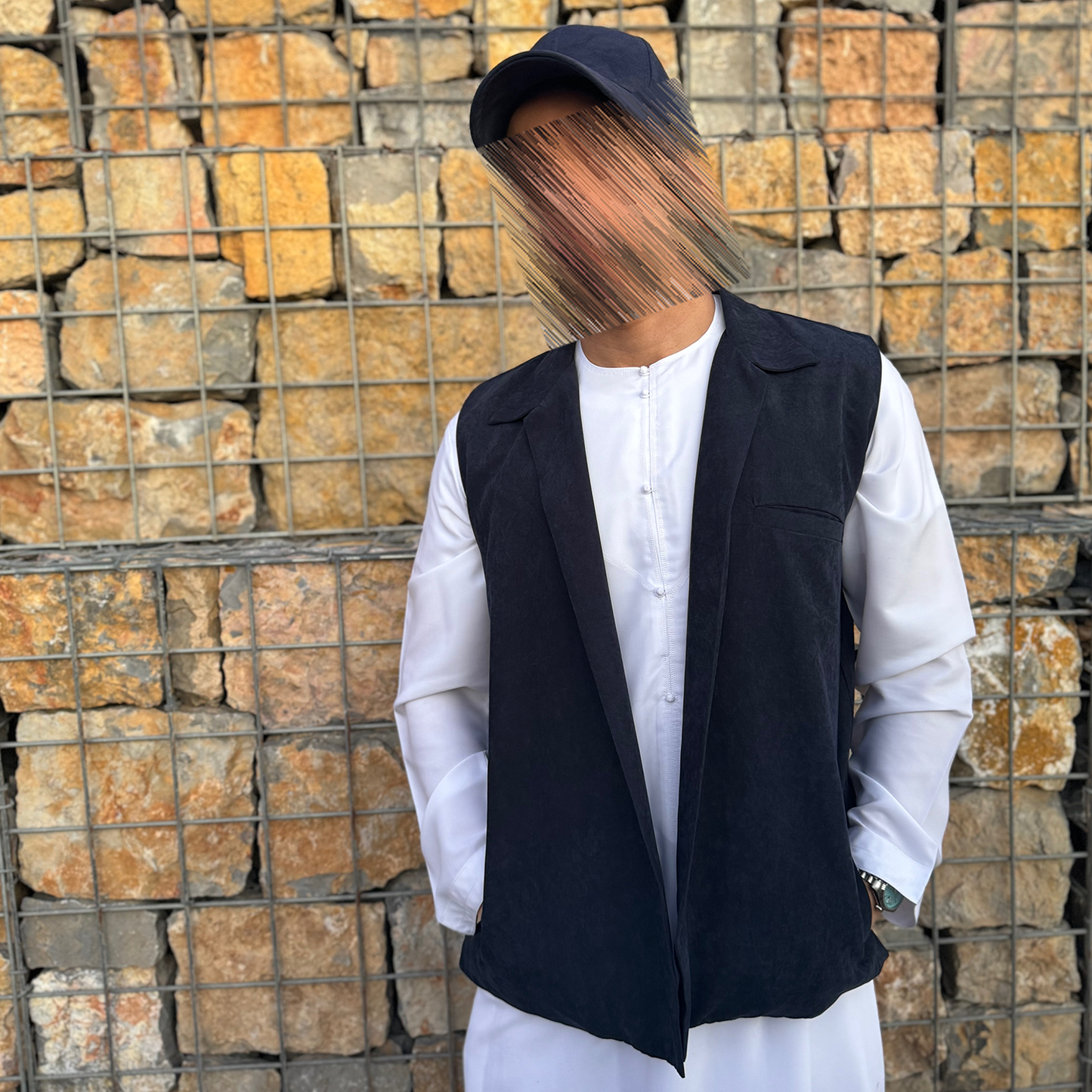 Suede Qatari blue Jacket - Men